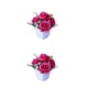 thumbnail image 1 of Moyic Aspecto realista: arreglo de flores artificiales para el hogar o el jardín, planta en maceta, bonsái. Rosa roja 2piezas, 1 of 6