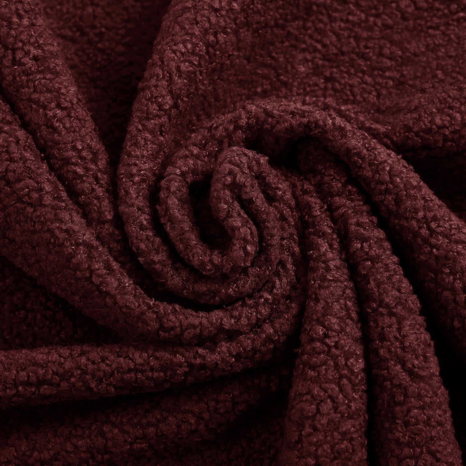 Demi Bonn 78" Modern Floor Sofa Bed with 2 Pillows, Convertible Teddy Fabric Full Size 15" Foam Mattress, No Assembly, Stylish Sleeper Couch for Living Room, Red