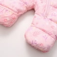 thumbnail image 5 of 0-3 Months Newborn Baby Baby Boys Girls Snowsuits Winter Outfits Fleece Lined Hooded Footed Romper Cute Cartoon Print Warm Jumpsuit Infant Winter Clothes, 5 of 9