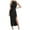 A-Black, variant on zaveiop Women's Short Sleeve Ruched Casual Sexy Dress Bodycon Midi Dress Side Slit Ruched Dress Crew Neck Maxi Dresses (Black, M)