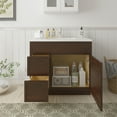 thumbnail image 3 of Vanity Art 36" W Birch Plywood Freestanding Single Base 2 Drawers Storage Cabinet with Soft Close Door, 3 of 9