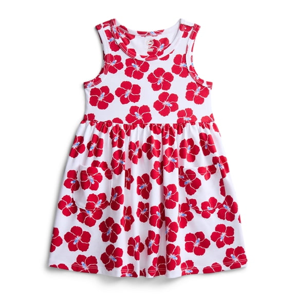 Wonder Nation Toddler Girls Sleeveless Play Dress, Sizes 18M-5T