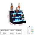 thumbnail image 1 of Kojooin LED Bar Shelf, Wall Mounted Acrylic Liquor Bottle Rack with App and Remote Control, Multicolour Lighting, 1 of 7