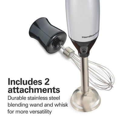 2 Speed Hand Blender : Portable Immersion Blender, Dishwasher-Safe, 225W, Gray