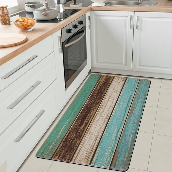 LALILO Farmhouse Kitchen Rug Non Skid Anti Fatigue Kitchen Mat Cushioned for Floor,Wood 17.3"x29"