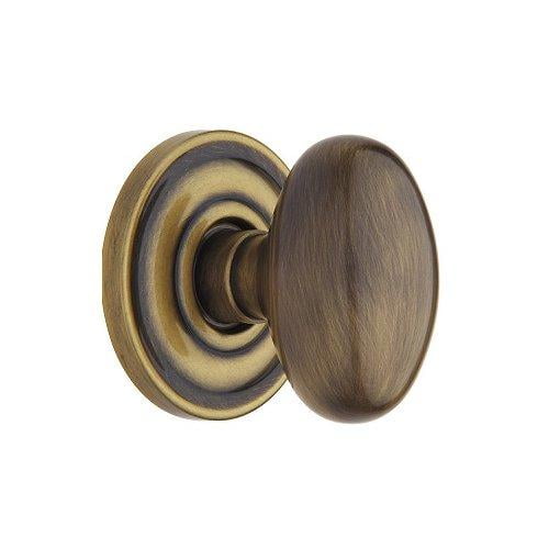 Baldwin 5225.FD Egg Style Full Dummy Door Knob Set with Classic Rosette