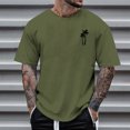 thumbnail image 2 of Playeras De Compresión De Verano Para Hombre, Camiseta De Manga Corta Con Cuello Redondo Y Estampado Parcial, Camiseta De Tendencia Con Estampado De Plumas, 2 of 4