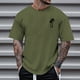 thumbnail image 2 of Playeras De Compresión De Verano Para Hombre, Camiseta De Manga Corta Con Cuello Redondo Y Estampado Parcial, Camiseta De Tendencia Con Estampado De Plumas, 2 of 4