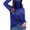 #01-Blue, variant on Women Halloween Pumpkin Face Graphic Long Sleeve Top, Built‑in Face Gaiter High Neck Casual Pullover Shirts