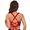 thumbnail image 5 of TOWED22 Women Full Coverage Bikini Top No Bottom Push up Swimsuits Top Sport Bra Bathing Suits Tops-Re01,XL, 5 of 9