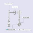 thumbnail image 2 of Diamond Dangle Earring | 4 Ct IGI Certified Round Shape Lab Grown Diamond | 18K White Gold | Tatiana Dangling Solitaire Lab Diamond Earring | Prong Setting | FG-VS1-VS2 Quality | Friendly Diamonds, 2 of 6