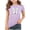 Purple, variant on Girls' Summer Short Sleeve Candy Color Bownet T-Shirt Soft Round Neck Top with Shoulder Snap for Easy Dressing and Casual Wear,for 2-12 Years White