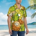thumbnail image 5 of Haiem Tropical Summer Fruit Printed Hawaiian Shirt for Men - Men’s Casual Beach Summer Shirts - Stretch Fabric with Modern Fit-Medium, 5 of 9