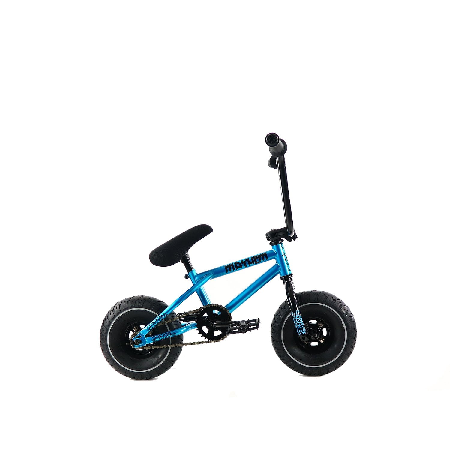 Mayhem Kids Mini BMX Riot Bike Blue Haze Fat Tire 1 Piece Crank 10 Trick Model Walmart