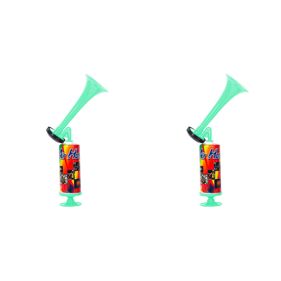 Bocina de aire portátil para animar a jugadores de fútbol con sonido potente para competición deportiva (Verde)