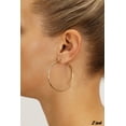 thumbnail image 4 of Tilo Jewelry 14K Rose Gold Large Round Gold Hoop Earrings (50mm - 2 Inch) for Women & Unisex, 4 of 11