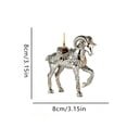 thumbnail image 3 of Dalxymotic Christmas Sheep Ornament, Ram Hanging Pendant Figurine, Rustic Farm Animal Tree Decor Accent, Holiday Decor Gift for Christmas Tree, Home, Mantel, Shelf, Window, Porch, 3 of 7