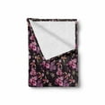 thumbnail image 2 of Orchids Soft Flannel Fleece Throw Blanket, Retro Wild Flowers Surreal Paradise Petals Classic Motif Vintage Print, Cozy Plush for Indoor and Outdoor Use, 50" x 60", Black Coral and Pink, by Ambesonne, 2 of 6