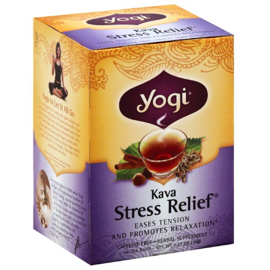 Yogi Stress Relief Kava Tea, 1.27 oz, (Pack of 6)