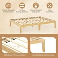 thumbnail image 6 of Costway Queen Size Wooden Platform Bed Frame 14" with Rubber Wood Legs Under-bed Storage Beige, 6 of 9
