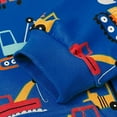 thumbnail image 5 of Toddler Boy's Crewneck Deep Blue Engineering Vehicle Sweatshirt Fall Winter Clothes Long Sleeve Shirt Top Outfit 2t(Excavator-8142), 5 of 5