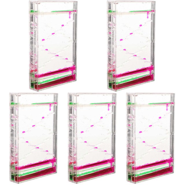 5 uds., burbujeador líquido de doble Color, temporizador, escalera de escritorio, adorno de reloj de arena líquido FRCOLOR HaoMX16383364