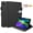 Black, variant on Allytech for iPad Air 11 Inch Case (M4/M3/M2, 2026-2024), Multi-Angle Viewing Stand, PU Leather Folio Cover with Card Slots & Pencil Holder, Orange