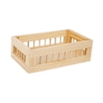 thumbnail image 3 of Cesta de almacenamiento de madera para baño, cómoda portátil, multiusos, para cocina, caja de madera S, 3 of 8
