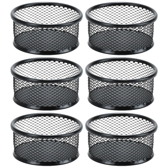 LITINKIMI 6-Pack Iron Paperclip Holder Containers for Office Desk Supplies and Paper Organization