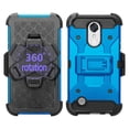 thumbnail image 2 of LG K20 V, LG K20 Plus, K10 2017, LG Harmony, LG V5, LG Grace, Tri-Layer [Built-in Kickstand] Hybrid Holster Clip Case - Blue, 2 of 2