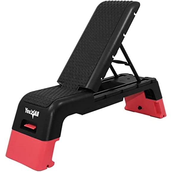 Baraja aeróbica Aerobic Step Yes4All, color rojo y negro