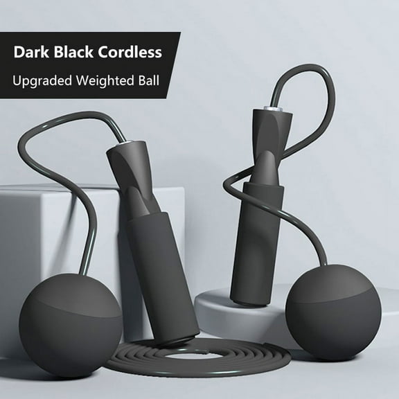 Cordless Jump Rope With Heavy Balls Sports Fitness Training Rapid Speed Skipping Rope Adjustable Home Gym Equipment