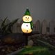 thumbnail image 1 of Luz solar navideña con forma de muñeco de nieve para jardín, patio, suelo, paisaje, decoración, 1 of 6