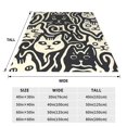 thumbnail image 3 of Balery Abstract Cat Faces Pattern Manta de Felpa Suave y Acogedora – Cobija de Franela Aterciopelada para Cama, Lavable y Cálida para Sofá, Mascotas, Transpirable-50"x40", 3 of 7