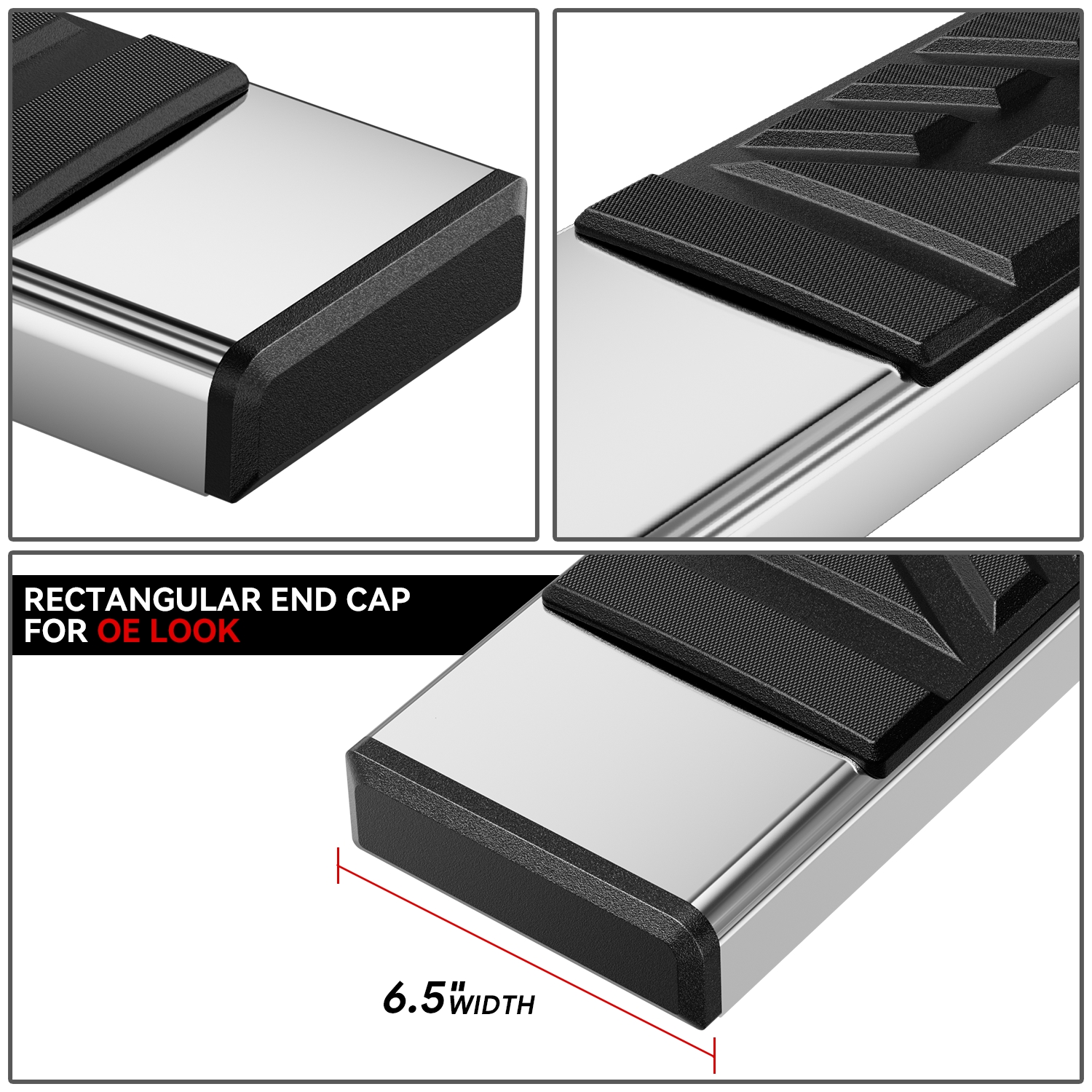 Nuvision for 23-25 Honda Pilot 6.5" Premium Running Boards Side Step Pedal Nerf Bars