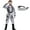 Child, variant on Alaiyaky Adult Astronaut Costume, Space Costume Halloween Fancy Dress Silver Spaceman Cosplay Astronaut Uniform Jumpsuit Outfits Halloween Book Day Party Dress Up