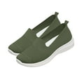 thumbnail image 4 of Miluxas Women's Comfortable Mesh Breathable Slip on Shoes Sneakers Lightweight Anti-Slip Thick Sole Flat Shoes for Travel & Walking Casual Shoes for Spring Summer Green 10(44), 4 of 6