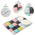 thumbnail image 3 of Yayeee Dish Drying Mat for Kitchen Counter 16"x18" Microfiber Absorbent Pad, Gray Checkered Pattern, 3 of 7
