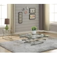 thumbnail image 2 of ACME Table Basse Salonius - - Acier Inoxydable & Verre Clair, 2 of 2
