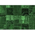 thumbnail image 1 of Ahgly Company Indoor Rectangle Oriental Emerald Green Modern Area Rugs, 8' x 12', 1 of 4