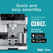 Ninja Luxe Café Premier Espresso Machine & Drip Coffee Maker, Rapid Cold Brew, Integrated Grinder, Assisted Tamper, Hands-Free Frother for Cappuccinos, Lattes, Dairy or Non-Dairy, ES601 Silver