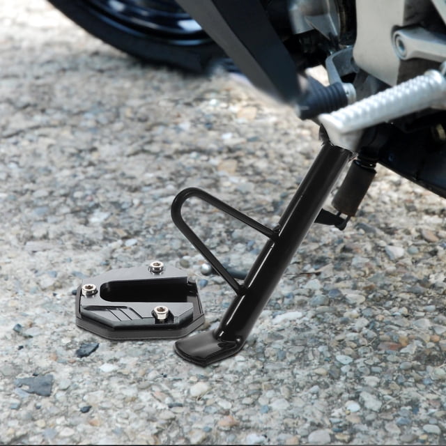 OUNONA Motorcycle Kickstand Foot Side Grey Aluminum Alloy Enhanced Stability 1Set for Motorcycle Parking