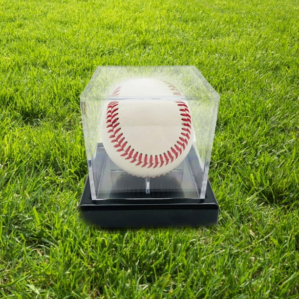 Caja de béisbol de Acrílico transparente Cola Soporte de béisbol Coleccionables deportivos a prueba de polvo