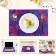 thumbnail image 5 of Stylized Tropical Birds Placemats Set of 6 Coffee Mats, Non Slip Backing 18x12 Inch for Home and Restaurants, 5 of 9