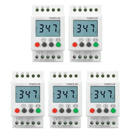 

5X 3 Phase Din Rail Adjustable Under Over Voltage Protector Voltage Monitoring Sequence Protection Relay