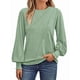 thumbnail image 1 of Blusas de Larga para Mujer, con Cuello Redondo Plisado, Informales, de Negocios, Ropa de Moda. Verde XXL, 1 of 8