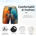 thumbnail image 2 of Kdxio Surreal Body Art Print Men's Swim Trunks with Compression Liner 7 Inch Inseam Quick Dry Swim Shorts, 2 of 5