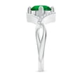 thumbnail image 3 of ANGARA Lab Grown 1.75 Ct Emerald Bypass Promise Ring with Lab Diamond Accents for Women in 14K White Gold (Size-8mm) | May Birthstone, Anniversary, Jewelry Gift for Women | Lab-Grown Emerald Ring, 3 of 8