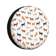 thumbnail image 1 of Fotbe Horses Funda de Llanta de Repuesto con Estampado, Engrosada, Ajuste Universal para Jeep, Remolque, RV, SUV, Camión-17 inch, 1 of 6