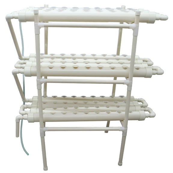 INTBUYING Hydroponic Plant Site Grow Kit 108 Holes Garden System Vegetable Horizontal 12 Pipes
